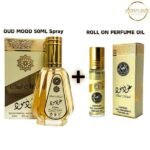 Lattafa Oud Mood 50ml and 10ml Roll-On Bundle