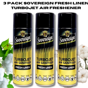 Fresh Linen by Sovereign 500ml Turbojet Air Freshener - Image 2