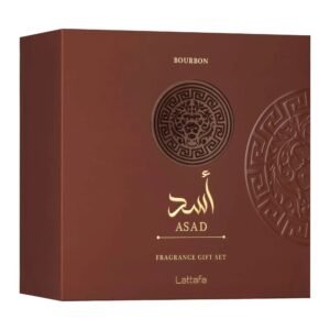 Asad Bourbon Gift Set + Shower Gel by Lattafa 100ml + 12ml - Image 2