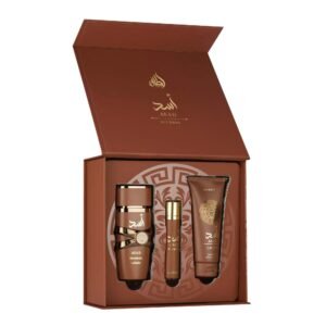 Asad Bourbon Gift Set + Shower Gel by Lattafa 100ml + 12ml