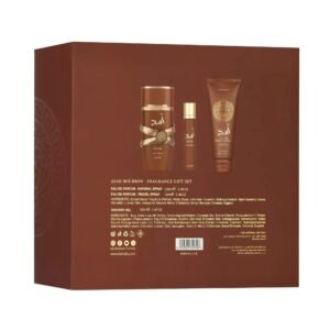 Asad Bourbon Gift Set + Shower Gel by Lattafa 100ml + 12ml - Image 3