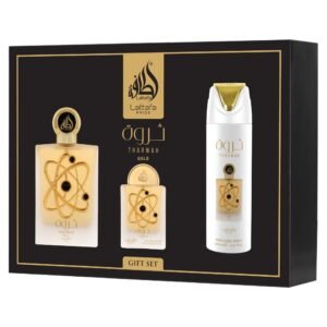 Tharwah Gold Gift Set by Lattafa - Image 1