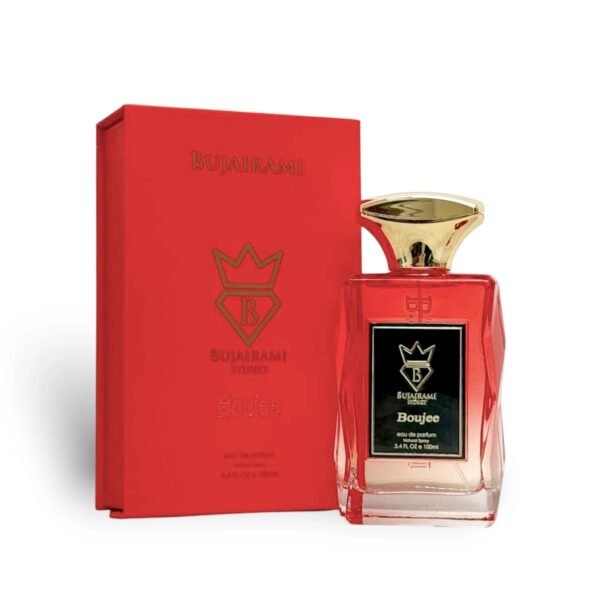 bujairami-boujee-eau-de-parfum-women-red-bottle-gold-cap-a1b2c3d4 Bujairami Boujee 100ml Eau de Parfum – official product photo 1
