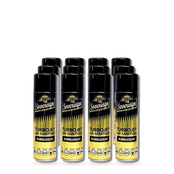 Sovereign Bubblegum Turbojet Air Freshener 500ml - Pack of 12 (12 cans)