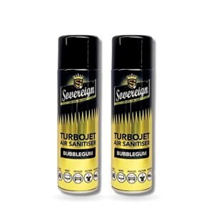 Sovereign Bubblegum Turbojet Air Freshener 500ml - Pack of 2 (2 cans)