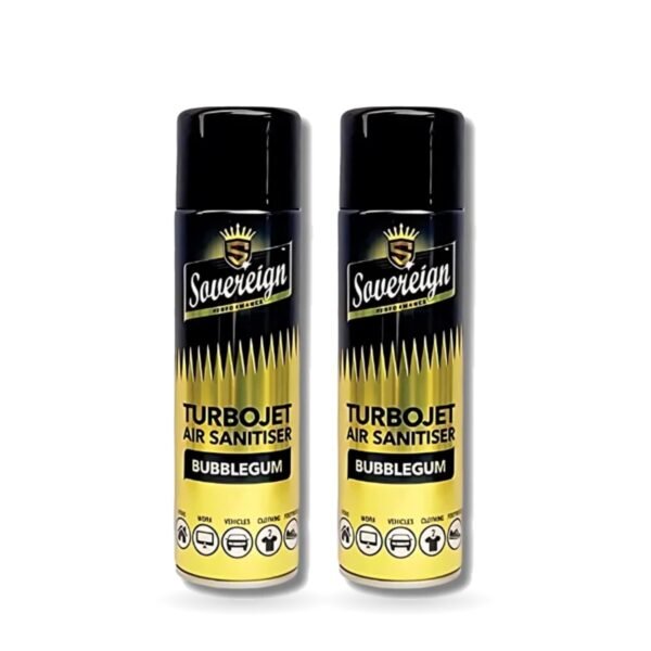 Sovereign Bubblegum Turbojet Air Freshener 500ml - Pack of 2 (2 cans)