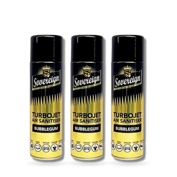 Sovereign Bubblegum Turbojet Air Freshener 500ml - Pack of 3 (3 cans)