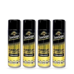 Sovereign Bubblegum Turbojet Air Freshener 500ml - Pack of 4 (4 cans)