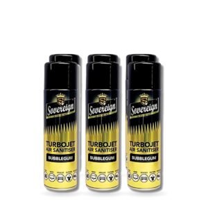 Sovereign Bubblegum Turbojet Air Freshener 500ml - Pack of 6 (6 cans)