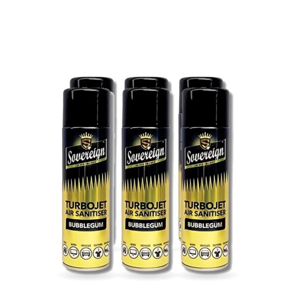 Sovereign Bubblegum Turbojet Air Freshener 500ml - Pack of 6 (6 cans)