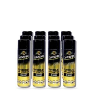 Sovereign Cherry Turbojet Air Freshener 500ml - Pack of 12 (12 cans)