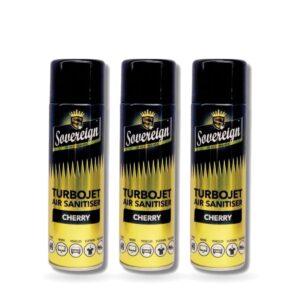 Sovereign Cherry Turbojet Air Freshener 500ml - Pack of 3 (3 cans)