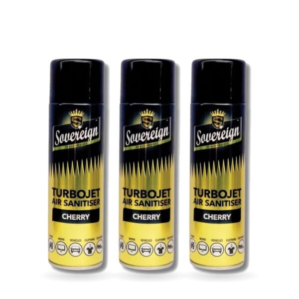 Sovereign Cherry Turbojet Air Freshener 500ml - Pack of 3 (3 cans)