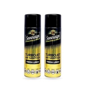 Sovereign Fresh Linen Turbojet Air Freshener 500ml - Pack of 2 (2 cans)