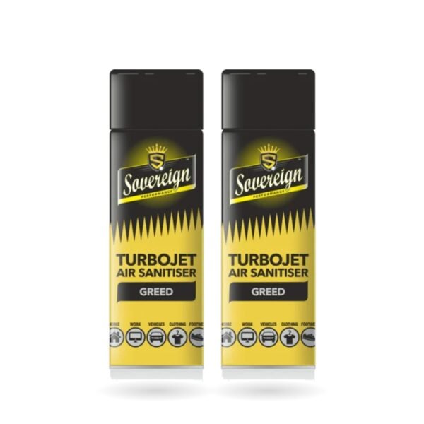 Sovereign Greed Turbojet Air Freshener 500ml - Pack of 2 (2 cans)