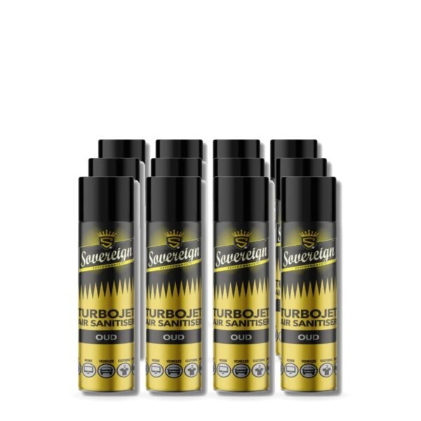 Sovereign Oud Turbojet Air Freshener 500ml - Pack of 12 (12 cans)