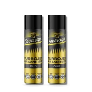 Sovereign Oud Turbojet Air Freshener 500ml - Pack of 2 (2 cans)