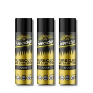 Sovereign Oud Turbojet Air Freshener 500ml - Pack of 3 (3 cans)