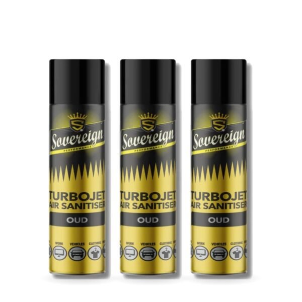 Sovereign Oud Turbojet Air Freshener 500ml - Pack of 3 (3 cans)