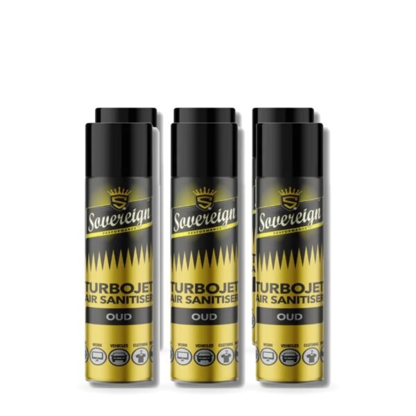 Sovereign Oud Turbojet Air Freshener 500ml - Pack of 6 (6 cans)