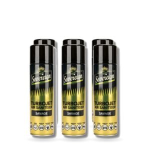Sovereign Savage Turbojet Air Freshener 500ml - Pack of 6 (6 cans)