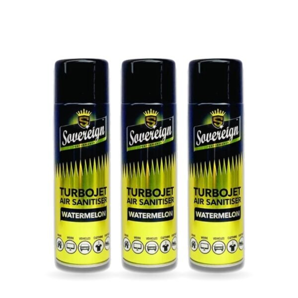 Sovereign Watermelon Turbojet Air Freshener 500ml - Pack of 3 (3 cans)