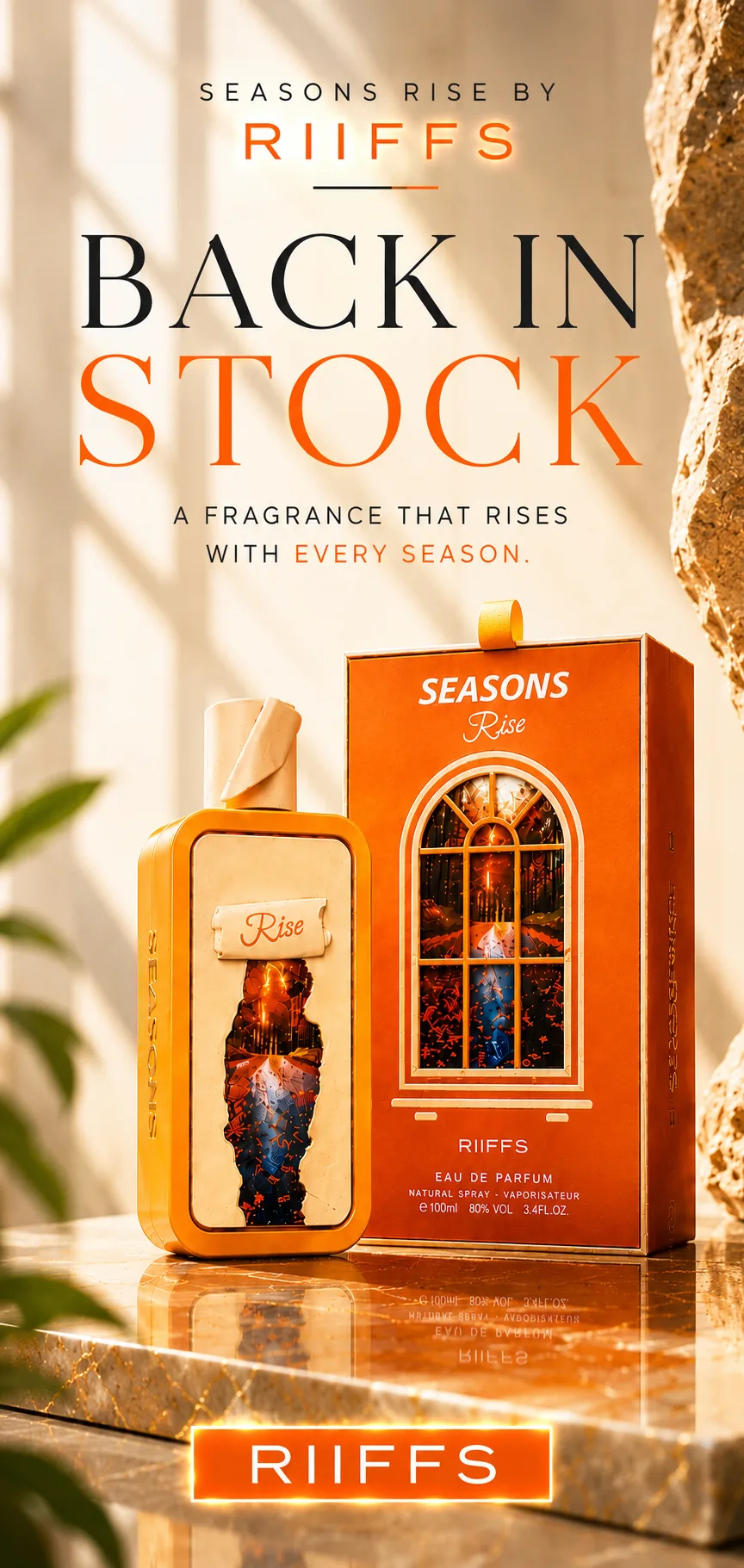 Seasons Rise by Riiffs 100ml Eau De Parfum back in stock