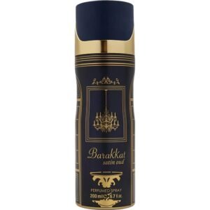 Barakkat Satin Oud by Fragrance World 200ml Body Spray Perfumeo