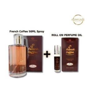 French Coffee and 6ml Roll-On Bundle by Al Rehab 50ml Perfumeo