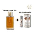 Choco Musk and 6ml Roll-On Bundle by Al Rehab 50ml Perfumeo