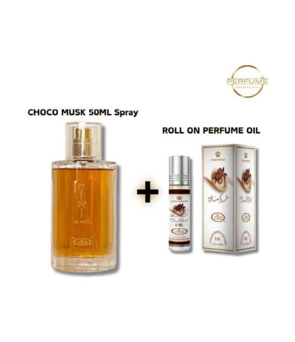 norm-327 Choco Musk and 6ml Roll-On Bundle by Al Rehab 50ml Perfumeo