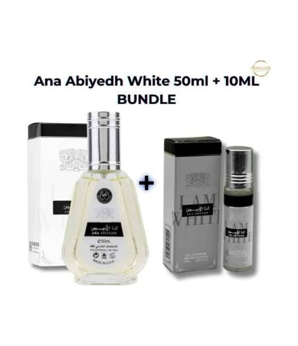 norm-6949 Ana Abiyedh and 10ml Roll-On Bundle by Lattafa 50ml Perfumeo