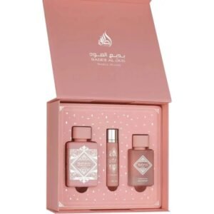 Badee Al Oud Noble Blush Gift Set + Hair mist by Lattafa 100ml + 12ml Perfumeo