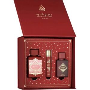 Badee Al Oud Sublime Gift Set + Hairmist by Lattafa 100ml + 12ml Perfumeo