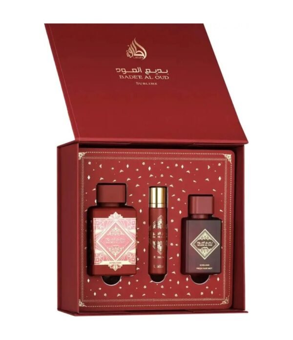 norm-8971 Badee Al Oud Sublime Gift Set + Hairmist by Lattafa 100ml + 12ml Perfumeo
