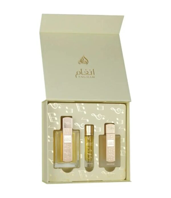 norm-8974 Angham Gift Set + Hairmist by Lattafa 100ml + 12ml Perfumeo
