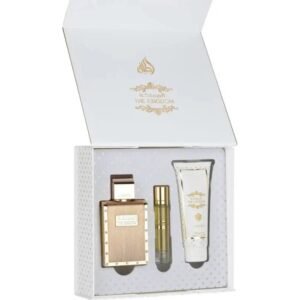 The Kingdom Gift Set + Shower Gel by Lattafa 100ml + 12ml Perfumeo