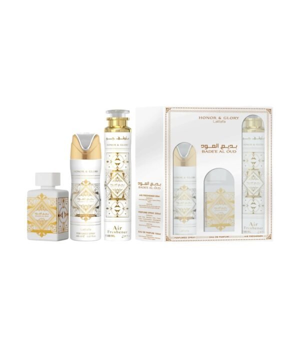 Badee Al Oud Honor & Glory Gift Set by Lattafa Perfumeo