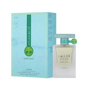 Atlas Glacial Valley by Lattafa 55ml Eau De Parfum bottle and box