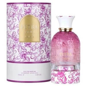 Petra Viola by Lattafa 100ml Eau De Parfum bottle and box