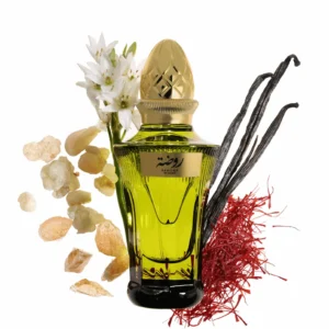 Rawdha by Ahmed Al Maghribi 50ml Eau De Parfum bottle and box on white