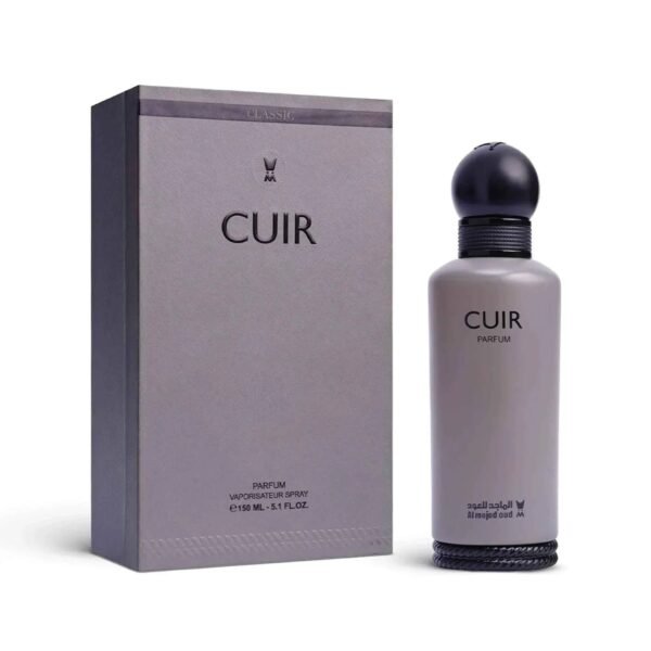 Cuir by Al Majed Oud 150ml EDP box and bottle - Perfumeo