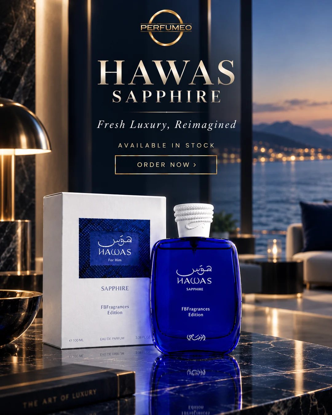 Hawas Sapphire by Rasasi 100ml Eau De Parfum – Fresh Luxury, Reimagined