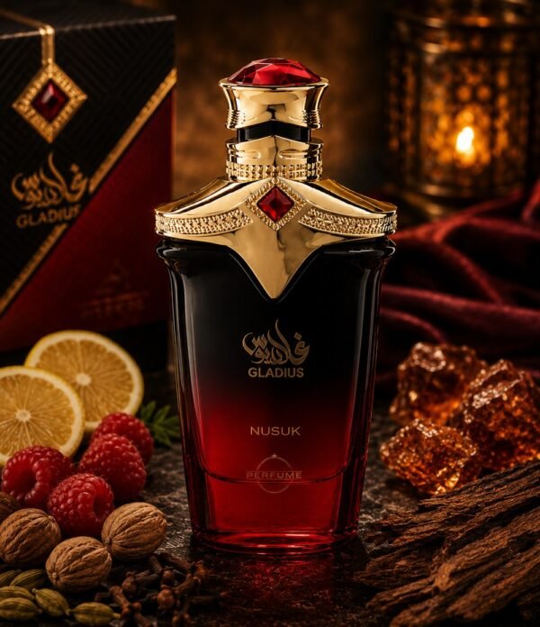 Gladius by Nusuk 100ml with lemon, raspberry, amber resin and woods