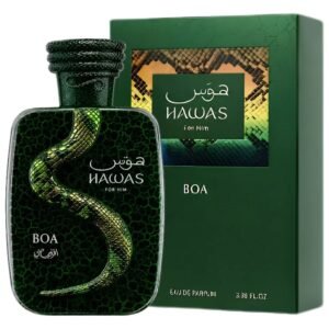Hawas Boa by Rasasi 100ml Eau De Parfum bottle with box