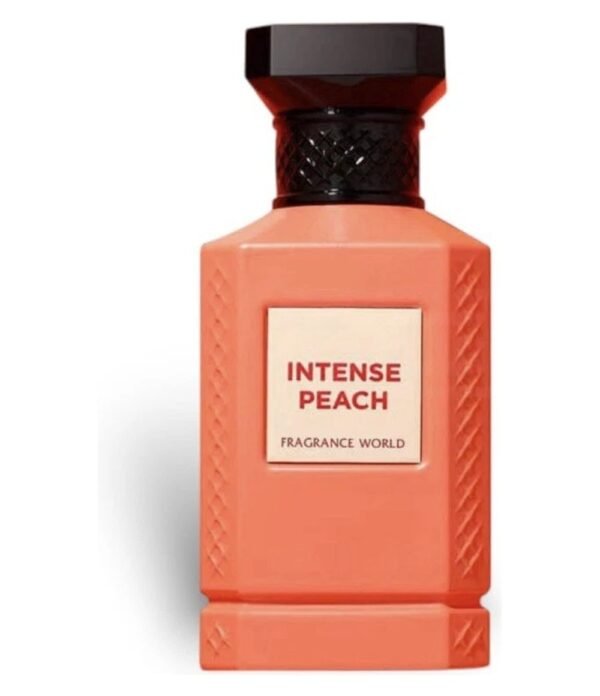 Intense Peach by Fragrance World 80ml Eau De Parfum bottle