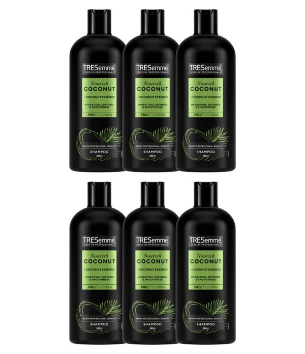 TRESemme Nourish Coconut Shampoo 680ml 6-Pack, six bottles
