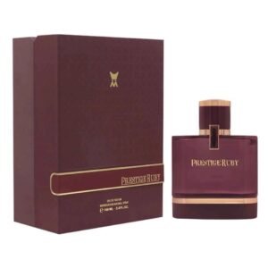 Prestige Ruby by Al Majed Oud 100ml EDP box and bottle - Perfumeo
