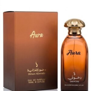 Aura by Dkhoon Emirates 100ml eau de parfum, bottle with its carton