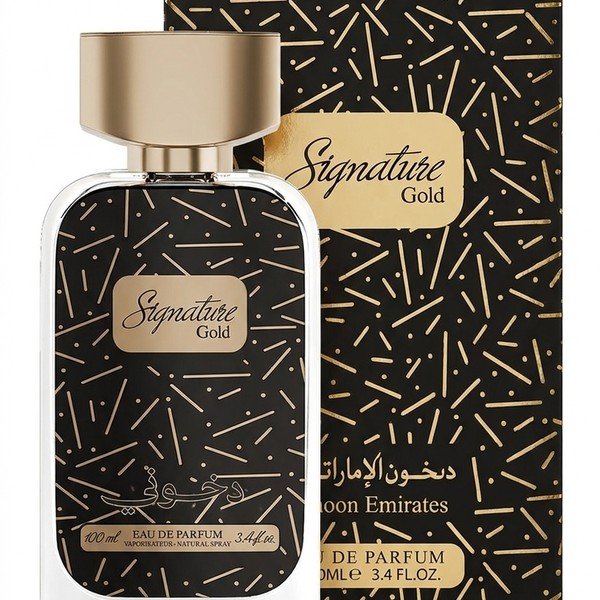 Signature Gold by Dkhoon Emirates 100ml eau de parfum, bottle with its carton